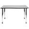 Flash Furniture Rectangle 28 W, 47.5 L, 30 H, Chrome, Laminate, Particleboard, Steel, Grey XU-A3048-CON-GY-T-A-CAS-GG - alternate 4